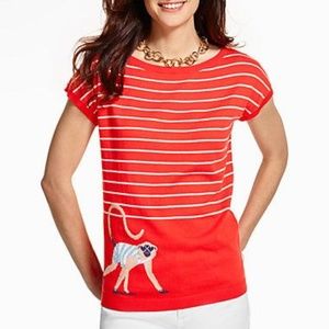 Talbots Monkey Lemur Stripe Sweater - XL